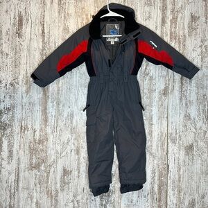 Fera boys one piece belted ski suit with hood. Snow patrol sz 5